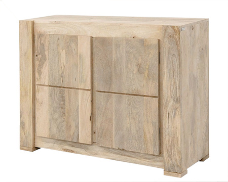 Komoda z litego drewna mango – naturalne wykończenie 109 cm