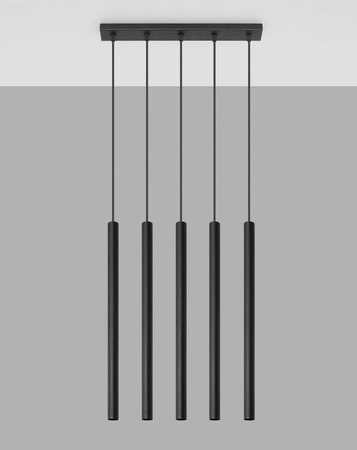 Lampa wisząca PASTELO 5 czarna