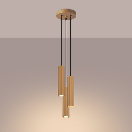 Lampa wisząca KARBON 3P złoty