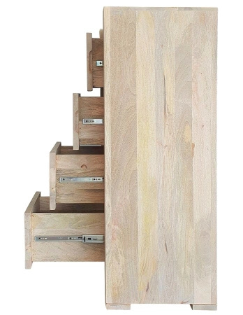 Wysoka komoda z litego drewna mango – 4 szuflady