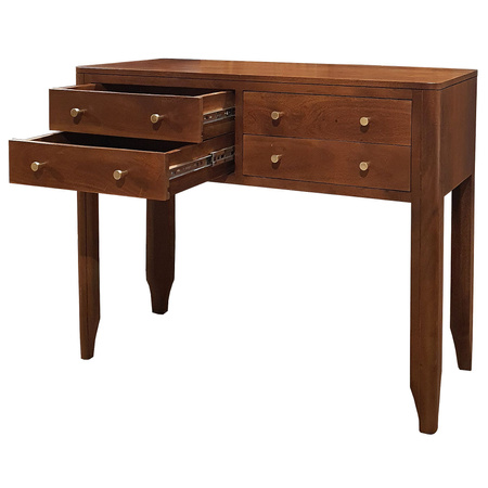 Toaletka drewniana 100 cm z szufladami – akacja indyjska, kolor WALNUT