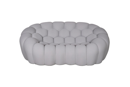 Futurystyczna sofa do salonu jasnoszara- NUA