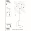 Lampa wisząca QUAD 1 szary