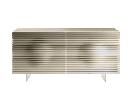 Komoda do salonu 160 cm- wysoki połysk-fronty 3D - Hudson