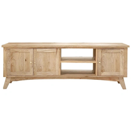 Drewniana długa szafka RTV z litego mango180 cm-NOVA