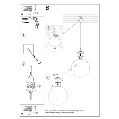 Lampa wisząca UGO 30 złota