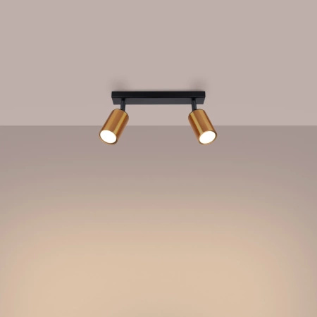 Plafon WINX 2 czarny/miedź