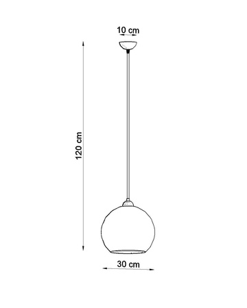 Lampa wisząca BALL transparentny