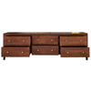 Komoda z litego  drewniana 175 cm - WALNUT ciemny orzech