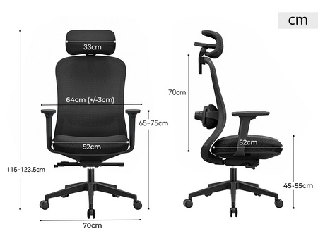 Fotel biurowy ergonomiczny ANGEL fizjO z funkcją masażu
