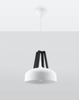 Lampa wisząca CASCO biała/czarna