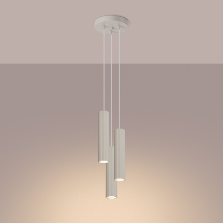 Lampa wisząca KARBON 3P beżowy