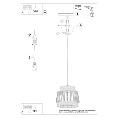 Lampa wisząca BRILO