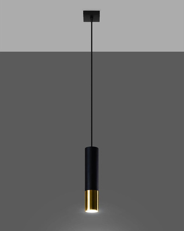Lampa wisząca LOOPEZ 1 czarny/złoty