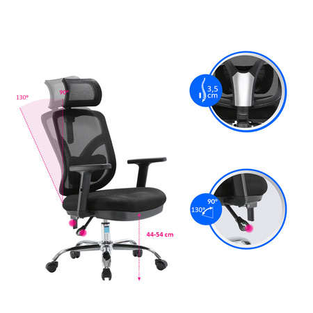 Fotel ergonomiczny ANGEL obrotowy jOkasta Czerwona