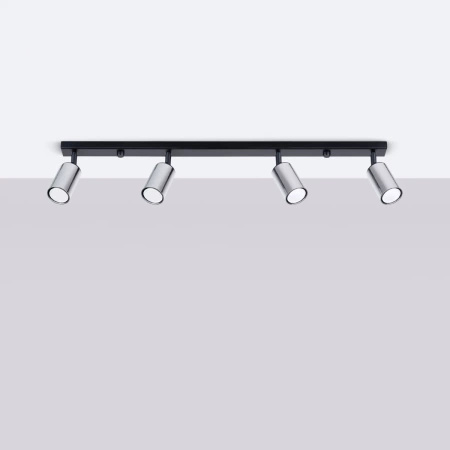 Plafon WINX 4L czarny/chrom