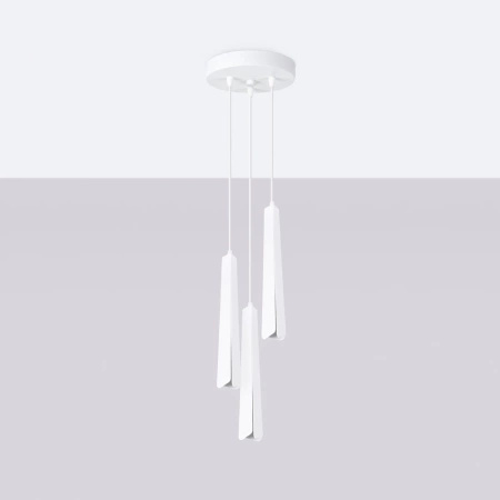 Lampa wisząca PRYSM 3P biała