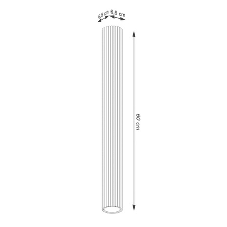 Plafon KARBON 60 czarny