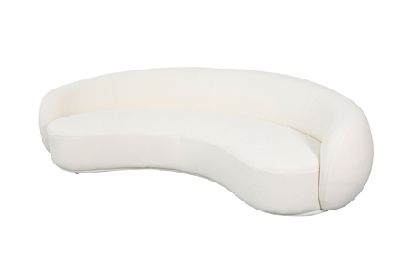 Sofa w stylu Art Deco w kolorze biały ecru- Nua