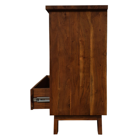 Komoda z litego drewna akacji indyjskiej 140 cm – kolor walnut