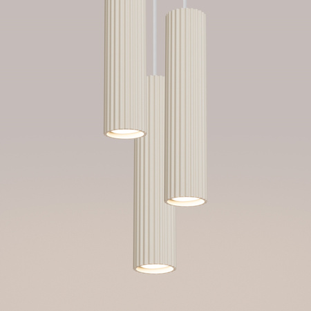 Lampa wisząca KARBON 3P beżowy