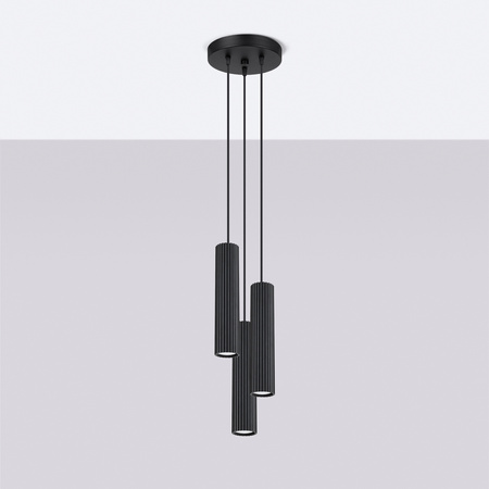 Lampa wisząca KARBON 3P czarny