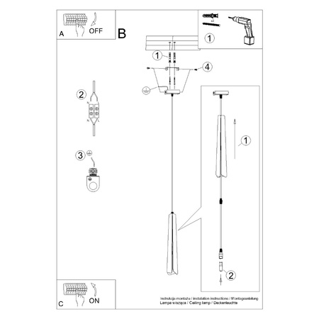 Lampa wisząca PRYSM 1 czarna