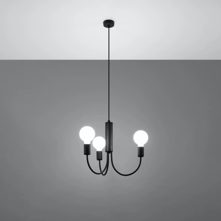 Żyrandol PICCOLO 3 czarny
