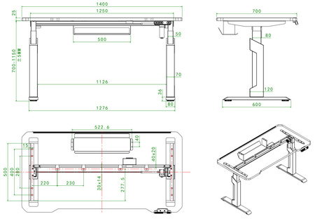 Biurko Gamingowe Angel Nemezis White 1,4m