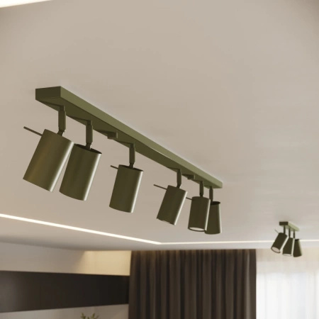 Plafon RING 3L zielony oliwkowy