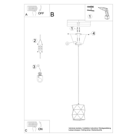 Lampa wisząca ceramiczna GOBI