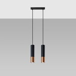 Lampa wisząca LOOPEZ 2 czarny/miedź