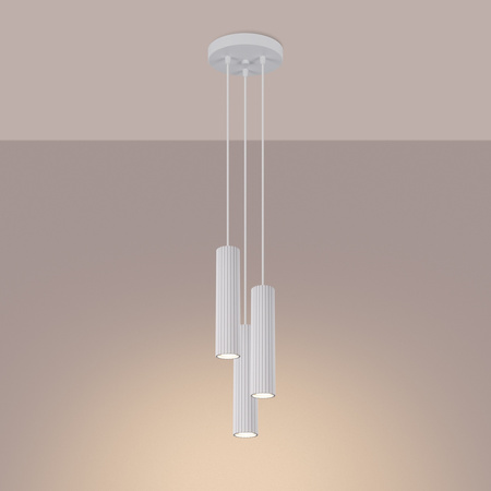 Lampa wisząca KARBON 3P biały