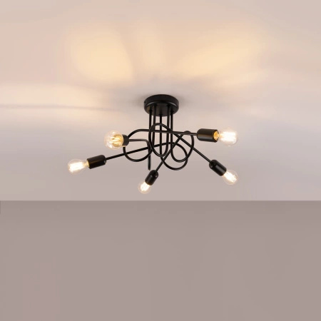 Żyrandol SUPEŁ 5 czarny