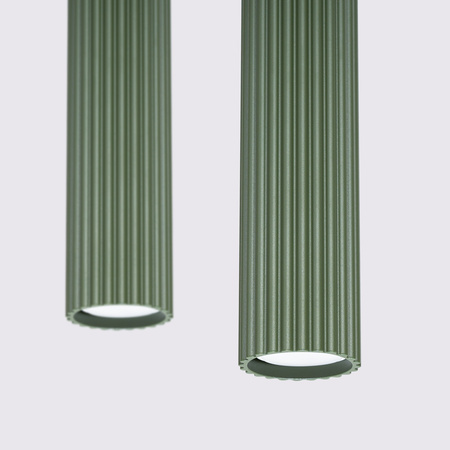 Lampa wisząca KARBON 2 zielona oliwka