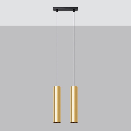 Lampa Wisząca LAGOS 2 złoty połysk