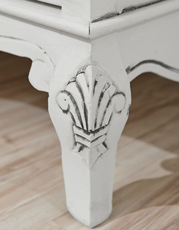 Mała witryna biała 133x48 cm - Rimini White