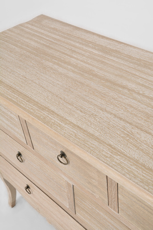 Komoda drewniana rustykalna z 6 szufladami – styl prowansalski, 100 cm