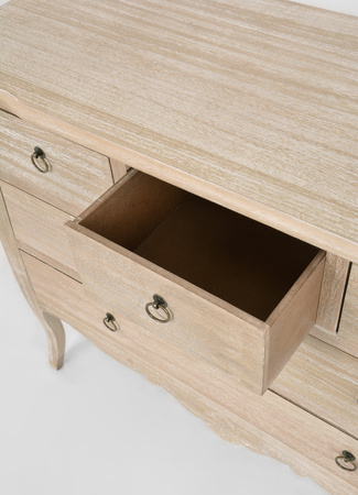 Komoda drewniana rustykalna z 6 szufladami – styl prowansalski, 100 cm
