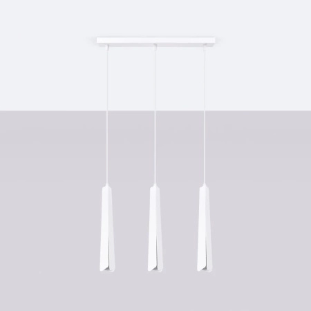 Lampa wisząca PRYSM 3L biała