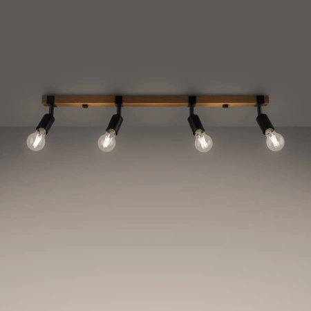 Plafon ZUCA 4 czarny