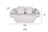 Nowoczesna tapicerowana sofa w kolorze białym- Nua