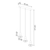 Lampa wisząca TAZILA 3 biała [ES111]