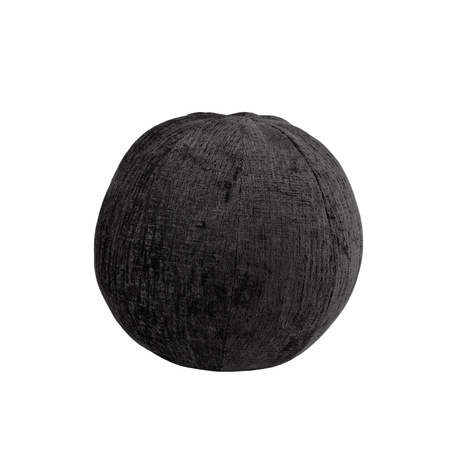 Czarna poduszka dekoracyjna z weluru – forma kuli