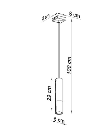 Lampa wisząca LOOPEZ 1 czarny/miedź