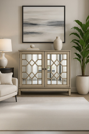 Komoda Glamour z lustrzanymi frontami 127 cm - Avola