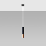 Lampa wisząca LOOPEZ 1 czarny/miedź