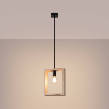 Lampa wisząca ARIES naturalne drewno