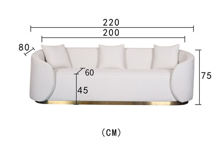 Luksusowa sofa biała- Nua