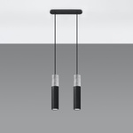 Lampa wisząca BORGIO 2 czarny